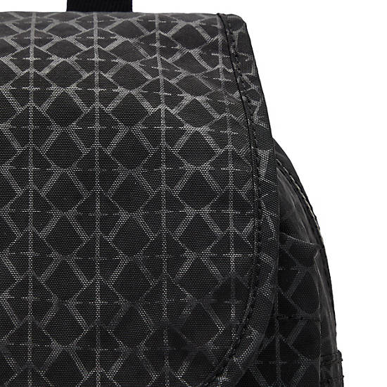 Sacs À Dos Kipling City Pack Mini Classiche Printed Noir | FR 1732IL